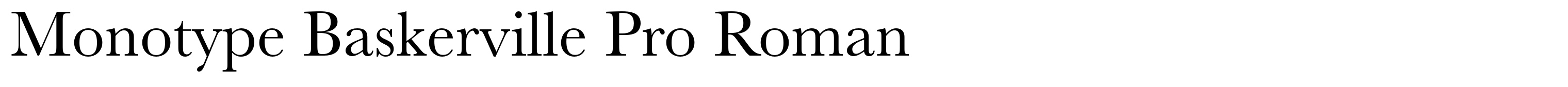 Monotype Baskerville Pro Roman